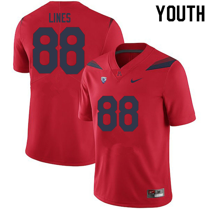 Youth #88 Alex Lines Arizona Wildcats College Football Jerseys Sale-Red - Click Image to Close